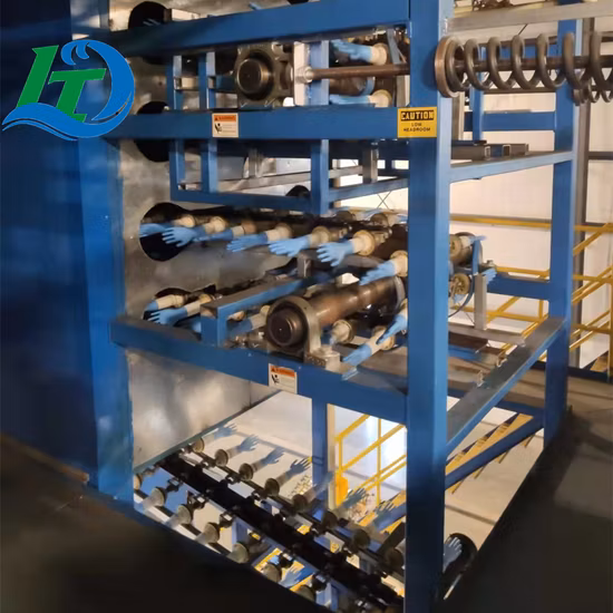 Équipe d'installation professionnelle à l'étranger pour l'intégration de la ligne de production de gants