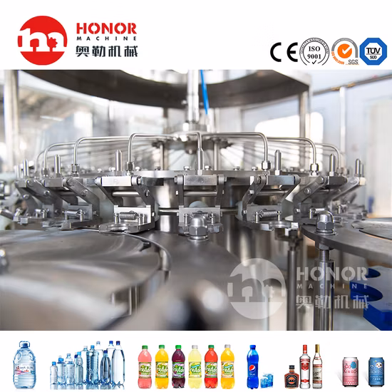 Chaîne de production automatique d'intégration d'emballage d'acier inoxydable de bière de boisson de gaz en bouteille